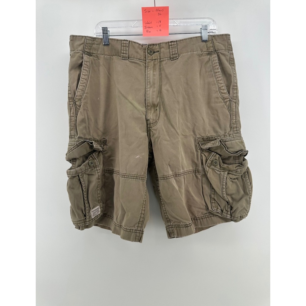 Signature by Levi Strauss Mens 36 Khaki Tan Cotton Cargo Shorts Relaxed Fit W36